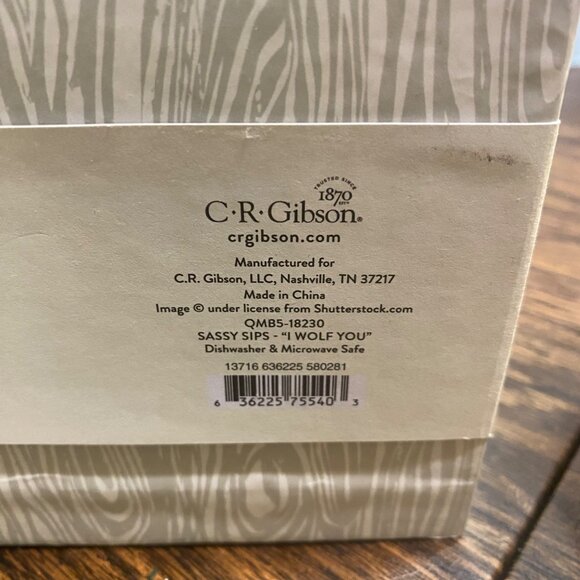 C.R. Gibson I WOOF YOU Dog Graphic16 Oz Porcelain Mug Keepsake Box NIB NEW Love - Picture 6 of 7